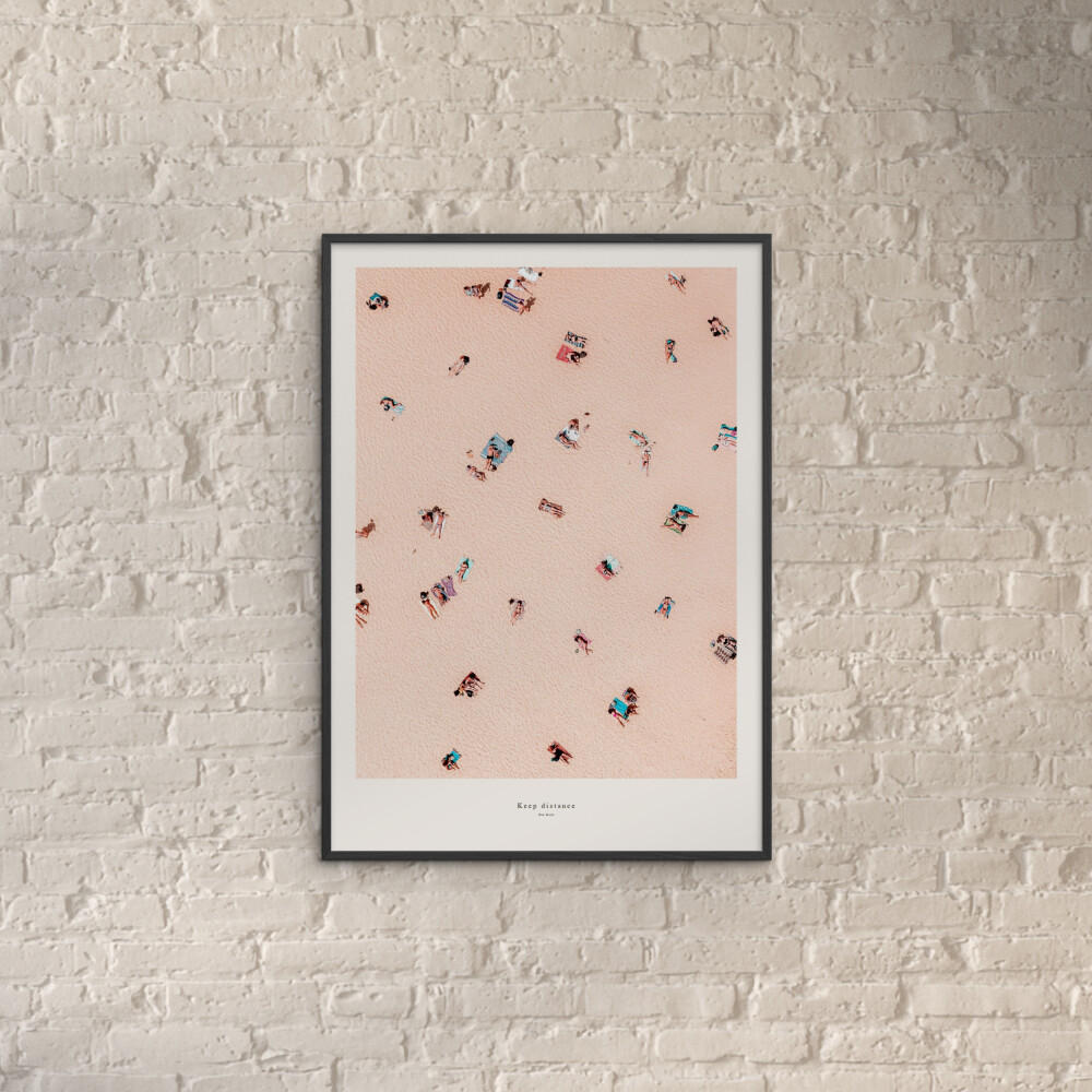POSTER mit Rahmen A.P. Atelier - Distance - Pink/Schwarz, Holz/Papier (30/40cm) - Poster&Frame