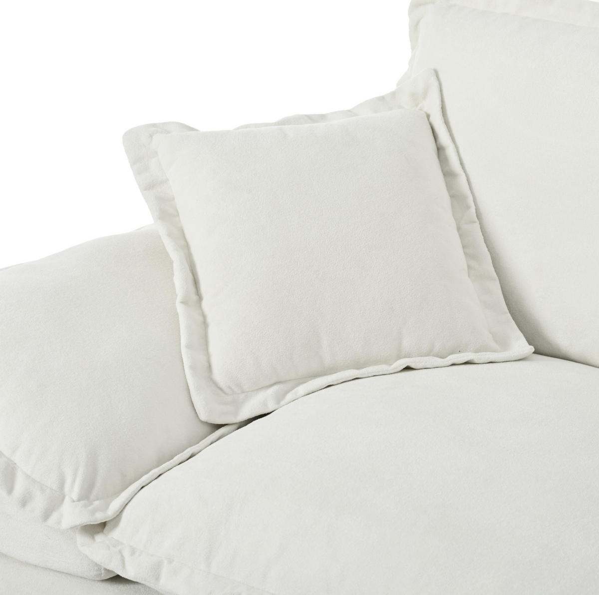 SOFA Modulsofa ca. 263 x 82 x 90 cm Chenille Beige - Beige, Holzwerkstoff (82/90/263cm) - Meubliv