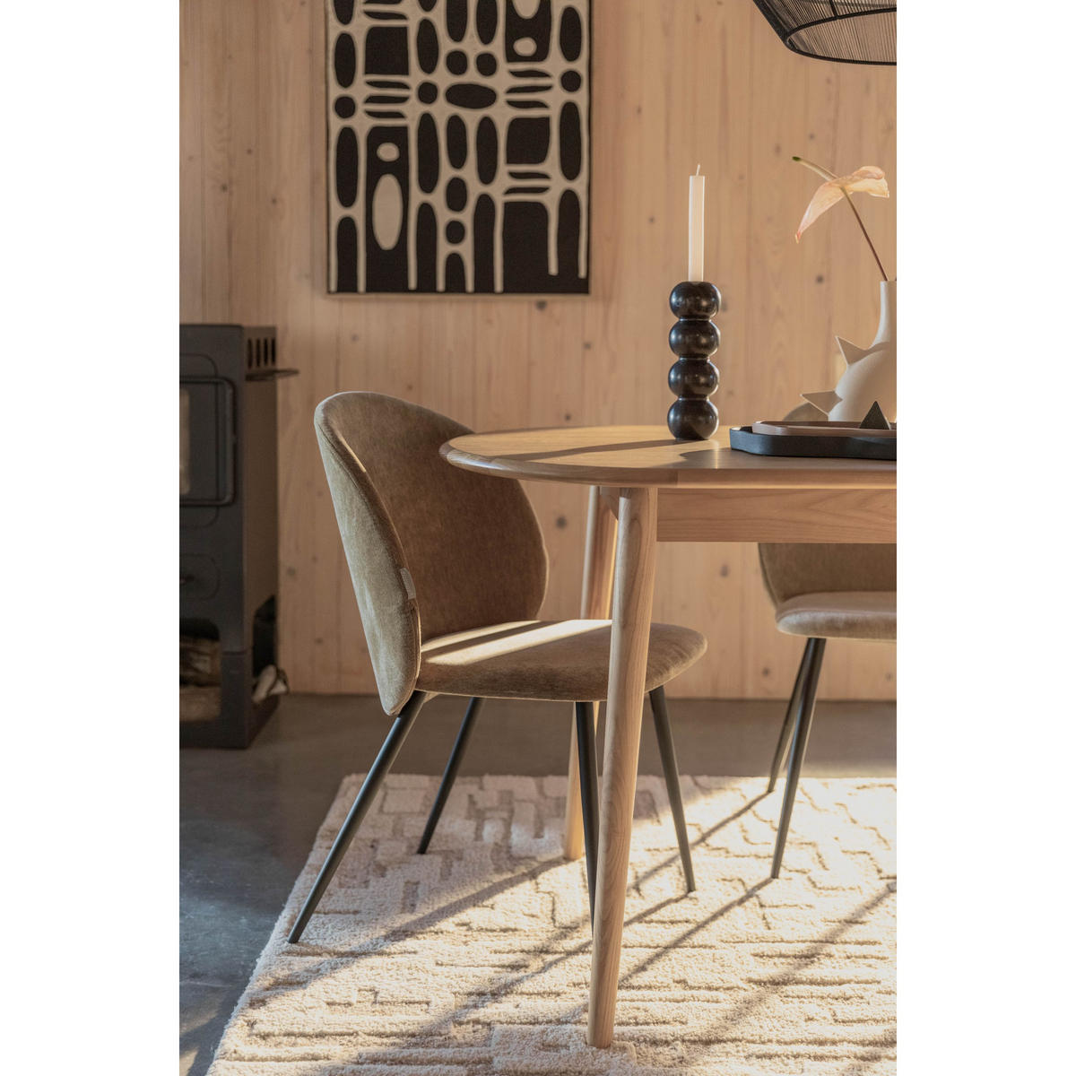 ESSZIMMERSTUHL Cozy Gelb - 2 er Set - Beige/Gelb, Holzwerkstoff (53/82/57cm) - Zuiver
