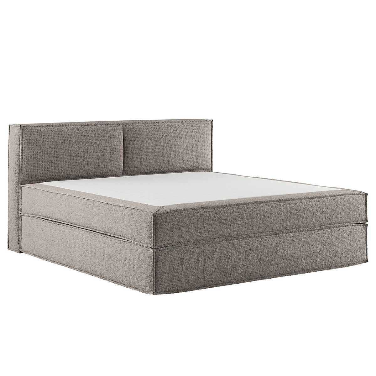 BOXSPRINGBETT mit Kopfteil - Premium - Grau, Textil (180/200cm) - home24