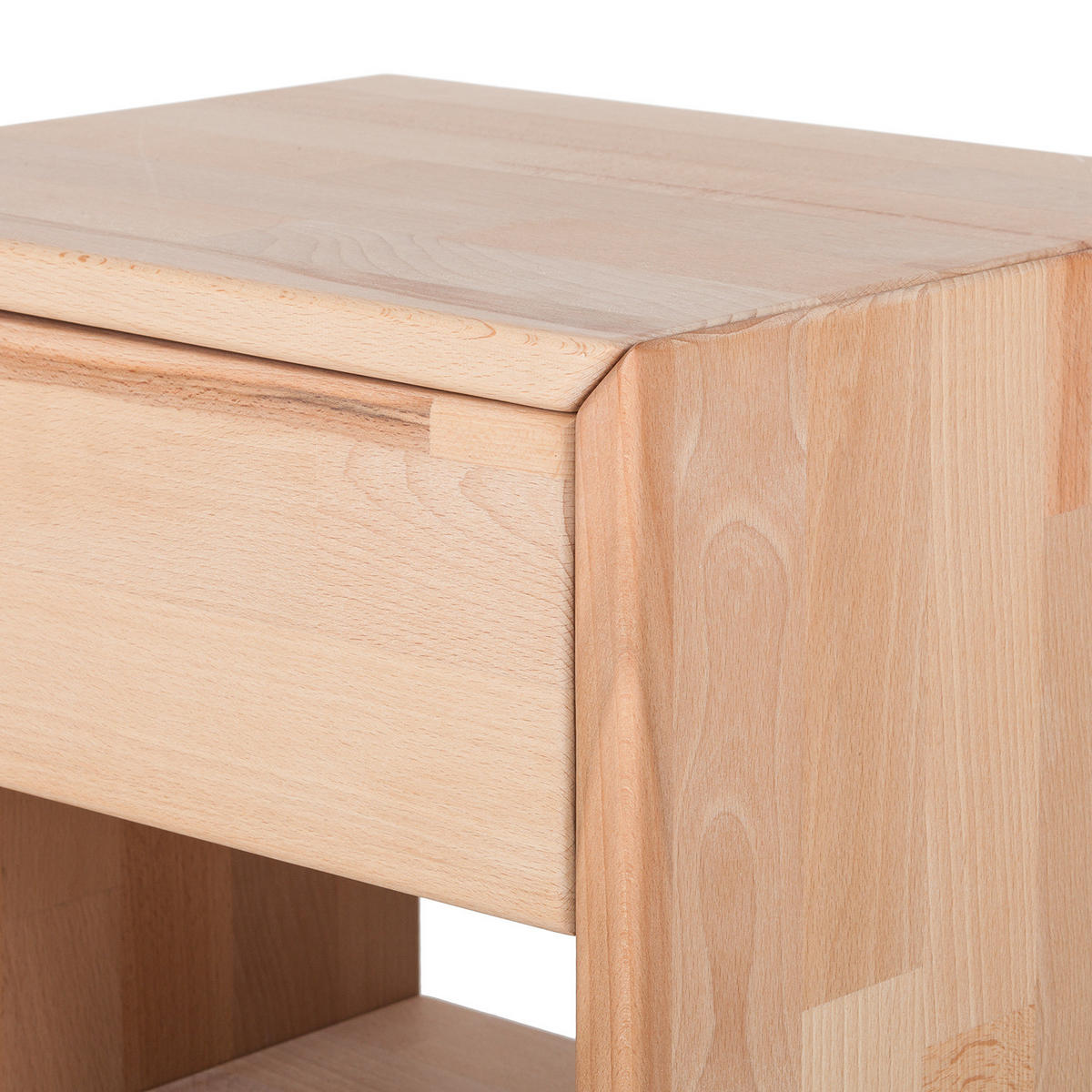 NACHTKOMMODE - Kernbuche - Kernbuche, Holz (40/40/33cm) - home24