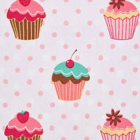 BAUMWOLLSTOFF Meterware Cupcakes, 150 cm - Rosa, Textil (150/100cm) - Homescapes