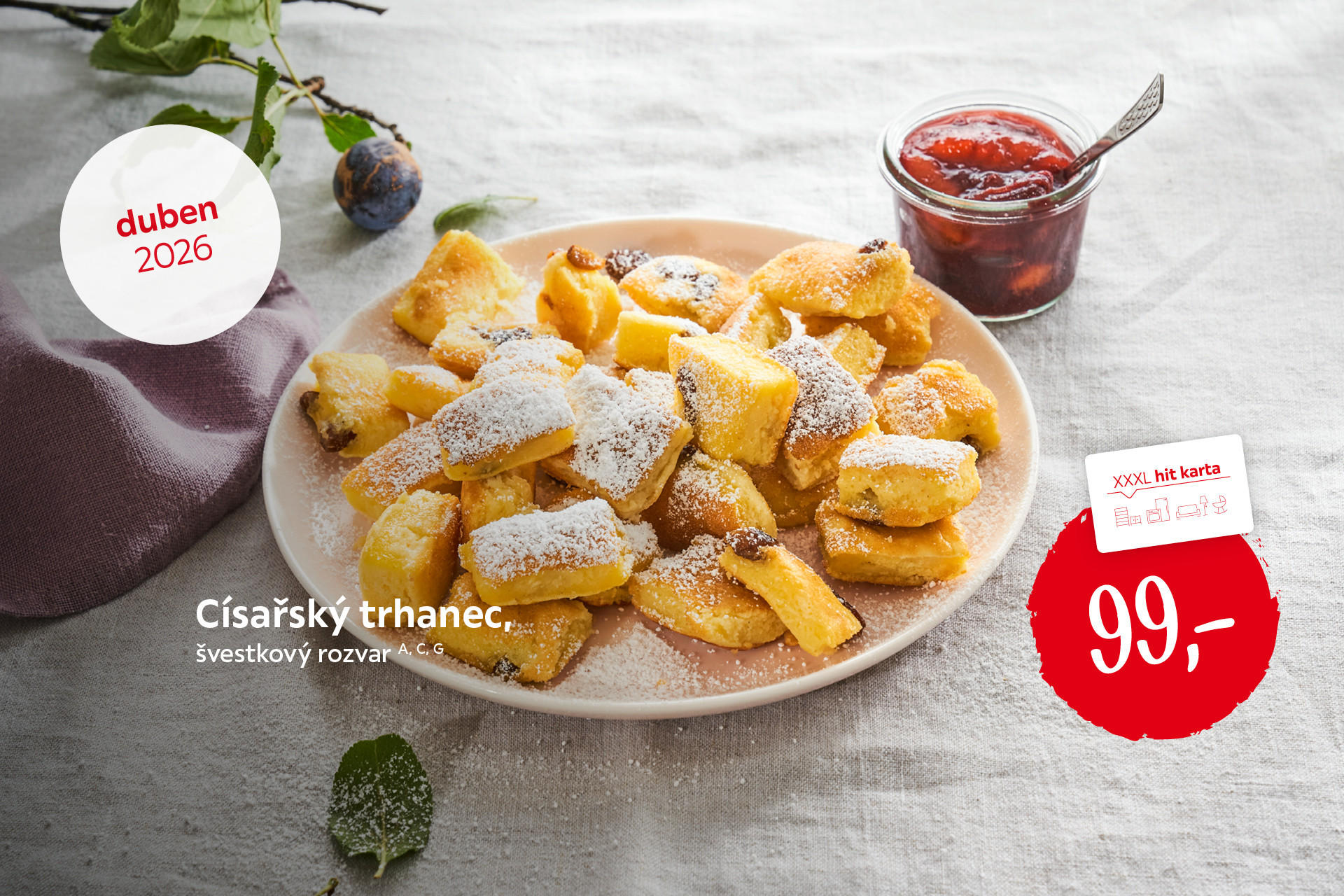 Císařský trhanec - 99 Kč