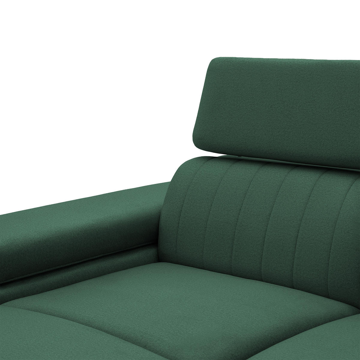 ECKSOFA FELIX L Links mit Schlaffunktion Velours Grün - Schwarz/Grün, Holz/Textil (257/176cm) - Muffo