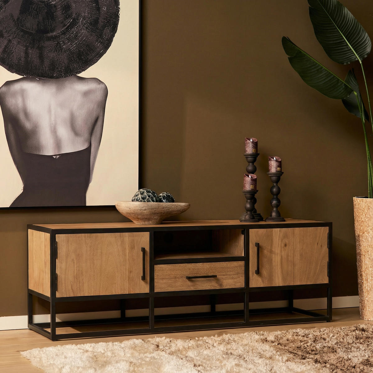 TV-MÖBEL Dakota Braun 45/145/50 cm - Braun, Holz (145/50/45cm) - Starfurn