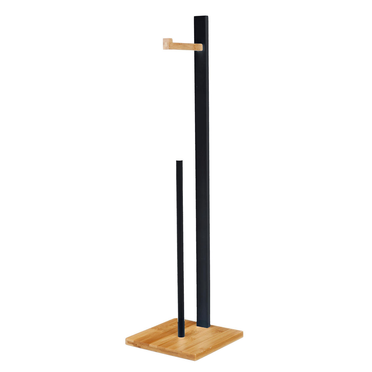TOILETTENPAPIERSTÄNDER Clom 19/19/71 cm - Schwarz, Naturmaterialien (19/71/19cm) - Berilo