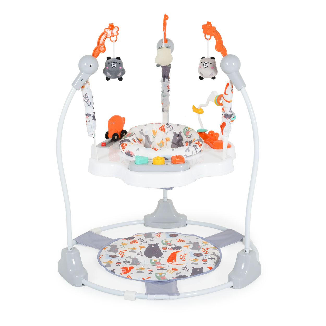 LAUFLERNHILFE Hopser Magic fun orange Spielcenter, Musik, Licht, höhenverstellbar, Sitz drehbar - Orange, Kunststoff (81/87/81cm) - Moni