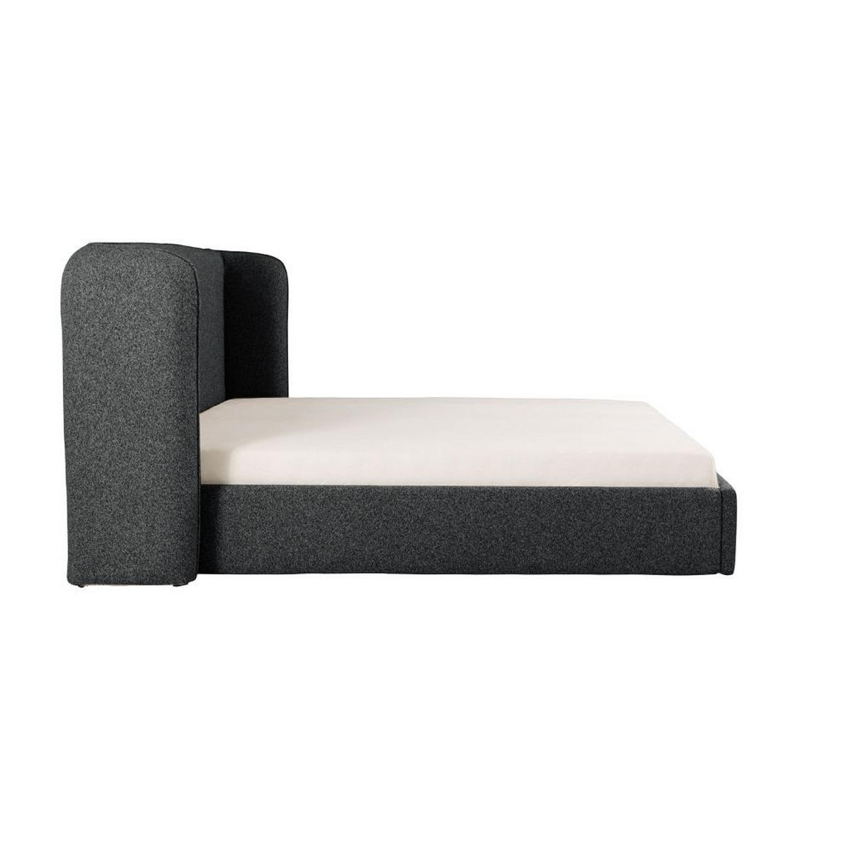 POLSTERBETT Stella mit Bettkasten, ohne Matratze, 180x200 cm, Anthrazit - Anthrazit/Schwarz, Textil (180/200cm) - AN-Moebel 4u