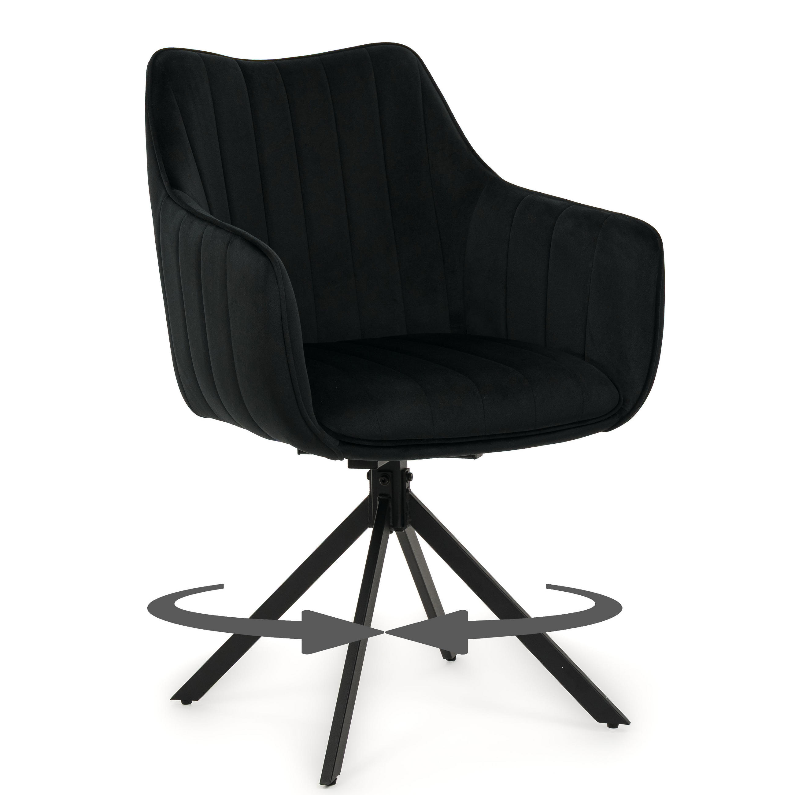 NEW Home Stuhl Schwarz 59x88x61 cm