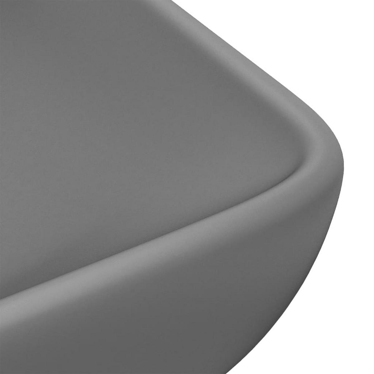 WASCHBECKEN Langley 71/38/13.5 cm - Dunkelgrau, Keramik (71/13.5/38cm) - Nettlife