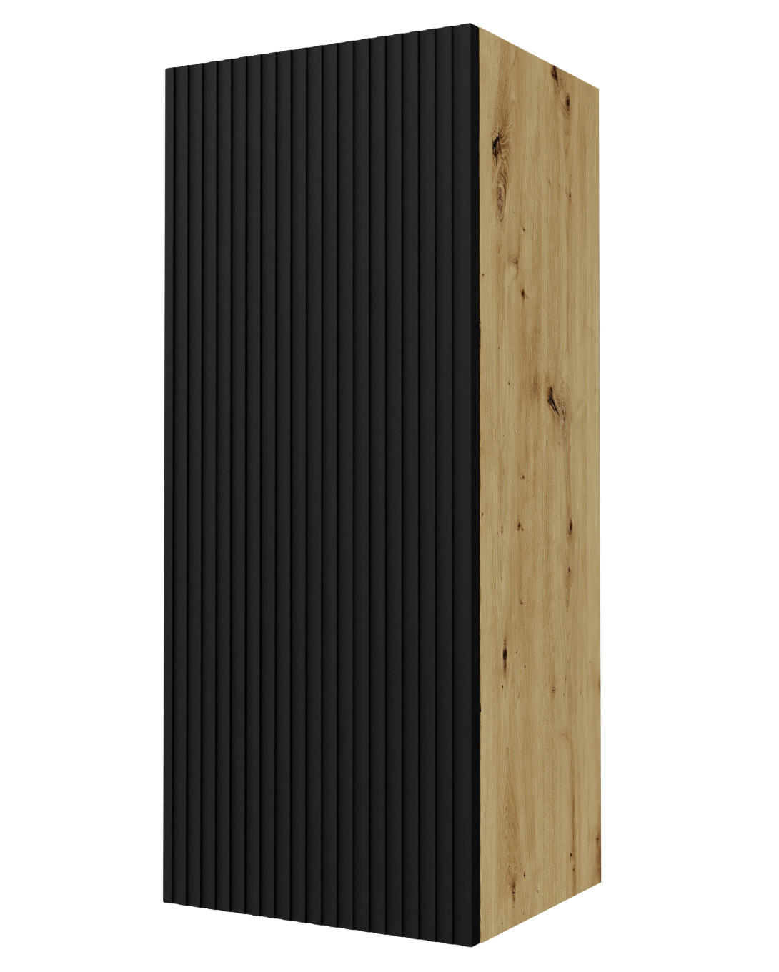 KÜCHENHÄNGESCHRANK Lamello W4/40 Schwarz Matt / Eiche Artisan 40 / 32,5 / 96cm - Eichefarben/Schwarz, Holz/Holzwerkstoff (40/96/32.5cm) - Feldmann-Wohnen