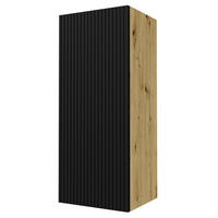 KÜCHENHÄNGESCHRANK Lamello W4/40 Schwarz Matt / Eiche Artisan 40 / 32,5 / 96cm - Eichefarben/Schwarz, Holz/Holzwerkstoff (40/96/32.5cm) - Feldmann-Wohnen