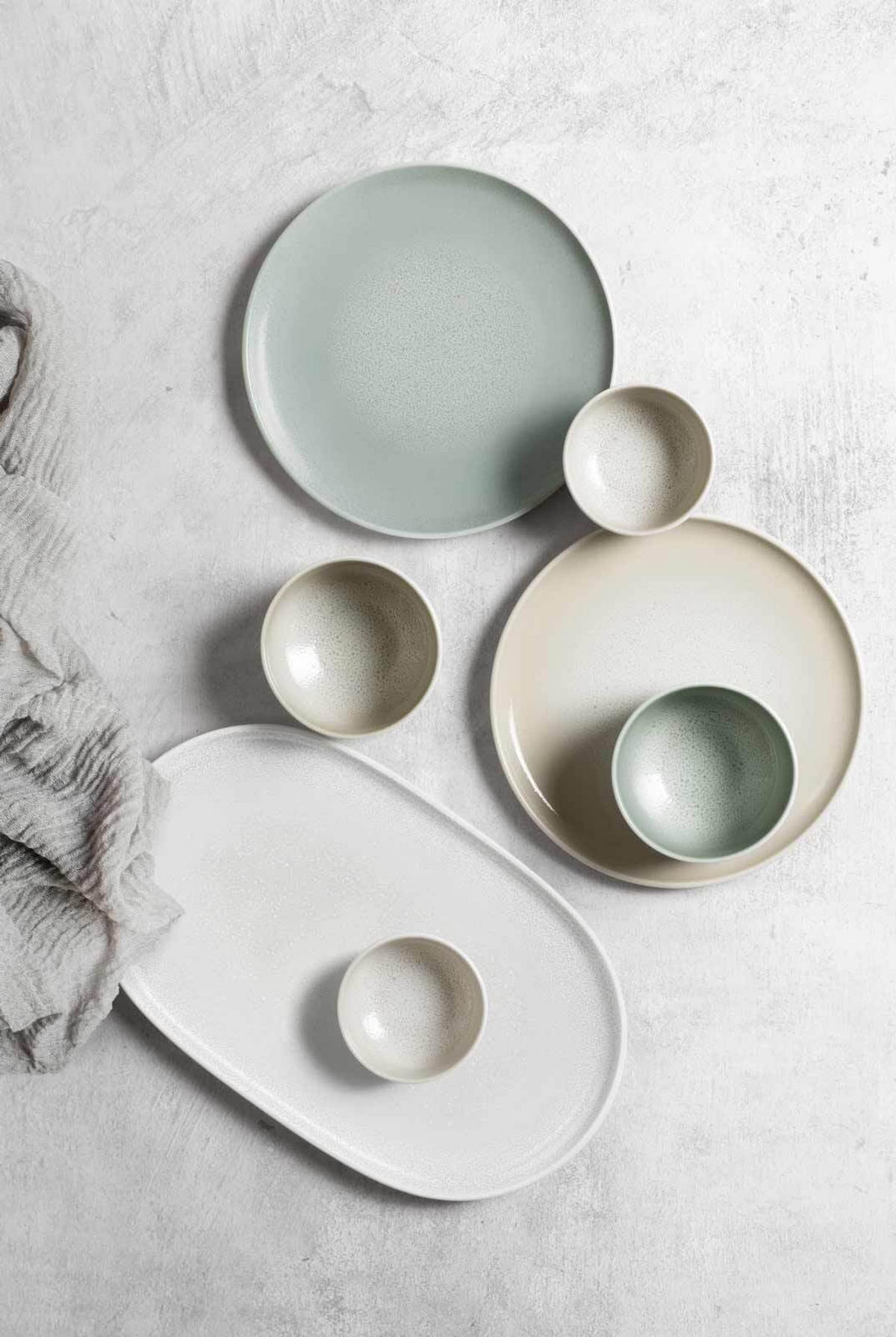 SERVIERPLATTE Sento Home Aura mint 38 x 24 cm - Mintgrün, Keramik (24.5/2.7/38.4cm) - Seltmann Weiden