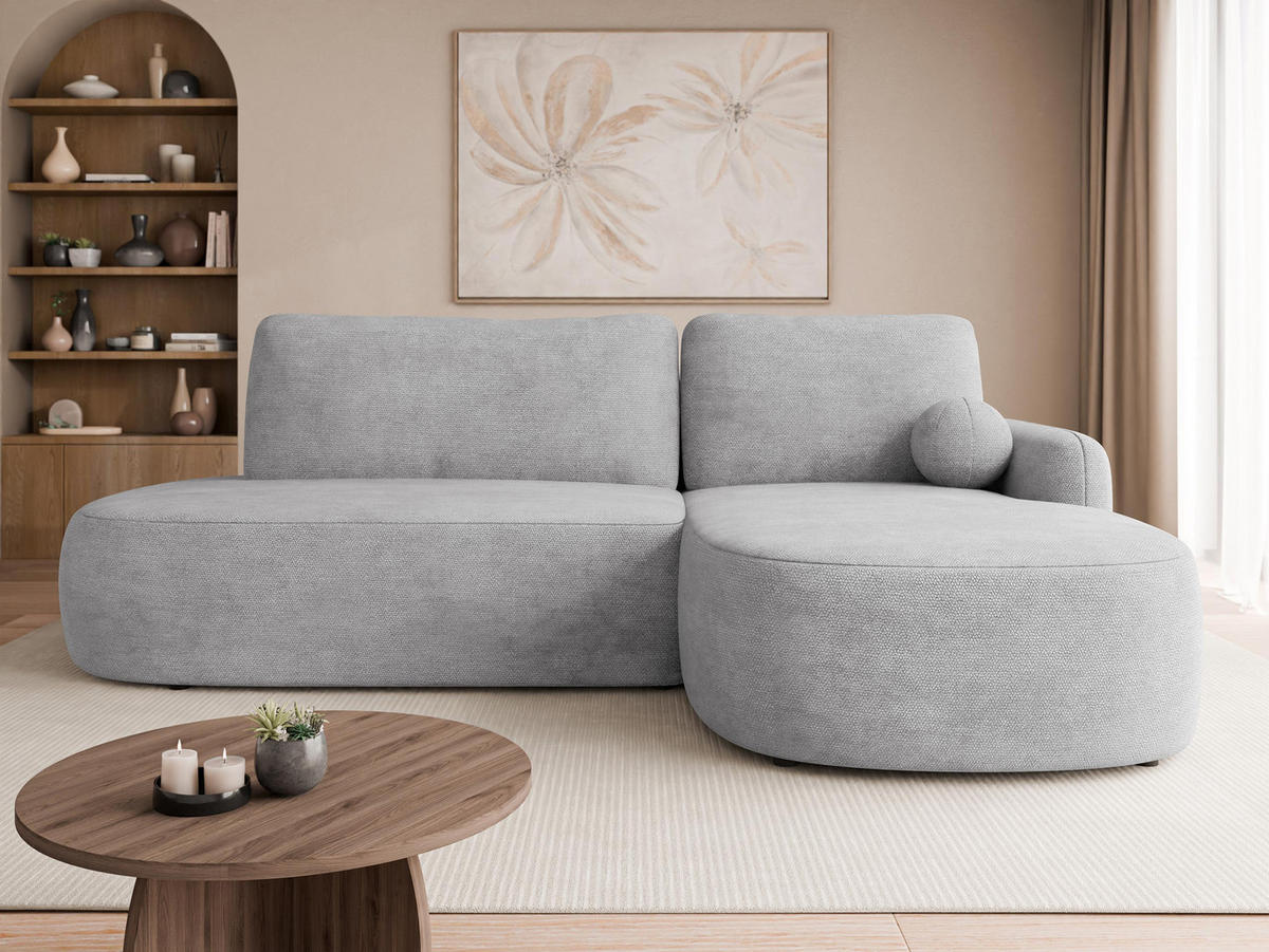 ECKSOFA Loridu O, Seite: Rechts - Schwarz/Grau, Holz/Kunststoff (274/174cm) - MIRJAN24