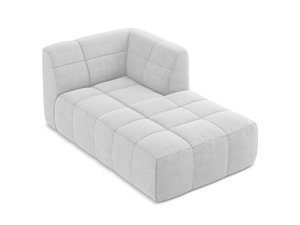 SOFAELEMENT Rechts Bouclé Stoff Grau - Silberfarben/Schwarz, Holzwerkstoff/Kunststoff (101/77/175cm) - Makamii
