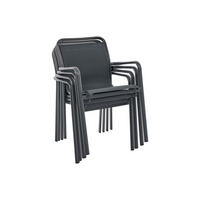 GARTENESSGRUPPE im Set - 6 Personen-Sitzer - Metall - Anthrazitgrau - - Anthrazit, Metall - Vente-Unique