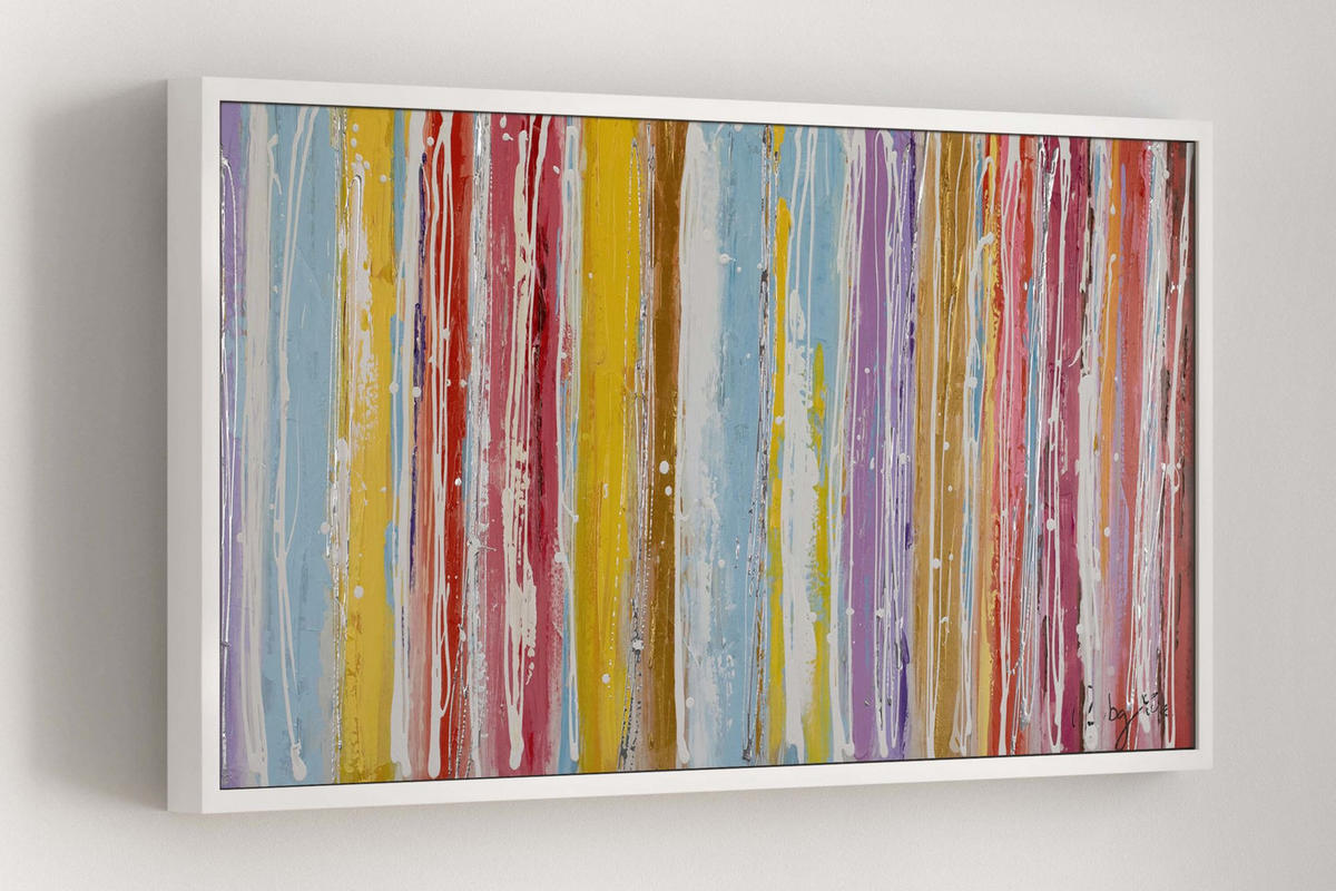 OLEJOMALBA 120/60 cm, Moře a pláž - různobarevná, dřevo/textil (120/60cm) - KUNSTLOFT
