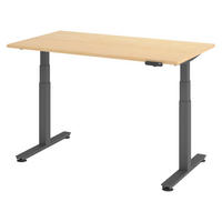 SCHREIBTISCH elektrisch XDSM 80/140/74 cm in Ahornfarben/Graphitfarben - Ahornfarben/Graphitfarben, Holzwerkstoff (80/140/74cm) - bümö
