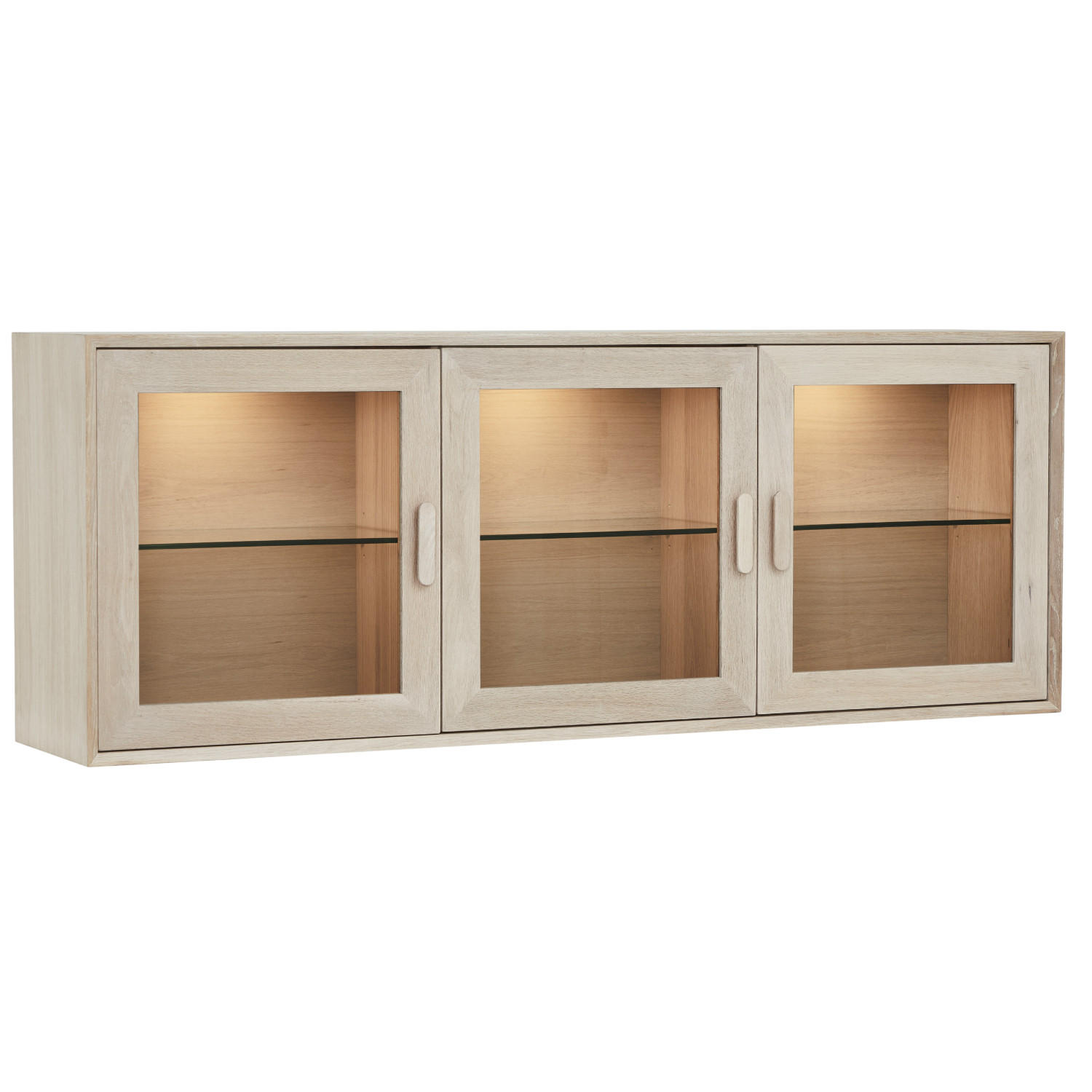 VITRINE Eiche massiv - Eichefarben, Holz/Holzwerkstoff (160/60/34cm) - Furnhouse