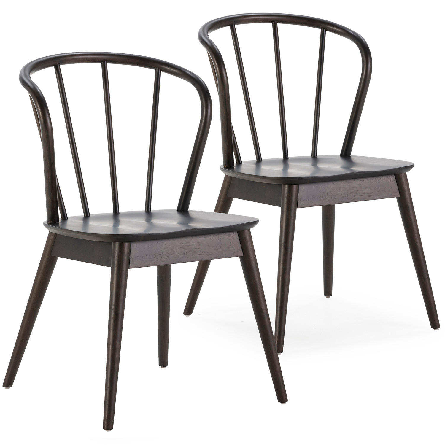 STUHL 2er-Set Brisa Farbe Schwarz, Massivholz - Schwarz, Holz (47/83/59cm) - VS Venta-stock