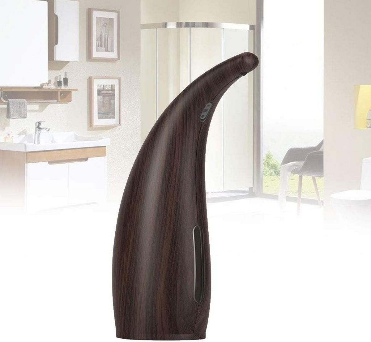 SEIFENSPENDER Automatisch Holzoptik Mit Infrarotsensor Berührungslos - Braun, Kunststoff (7.2/22.3/7.2cm)