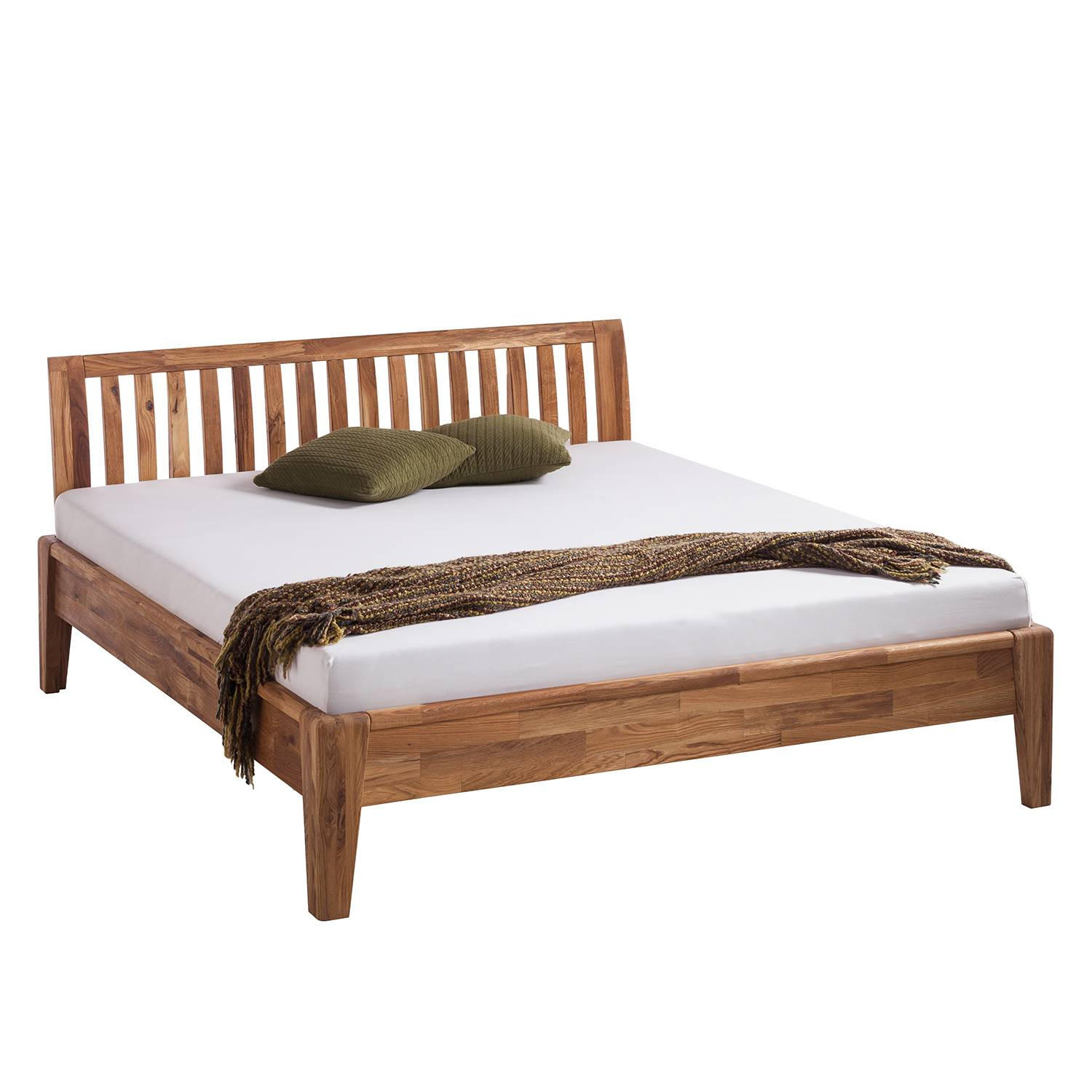 BETT - Massivholz - Eichefarben, Holz (160/200cm) - home24
