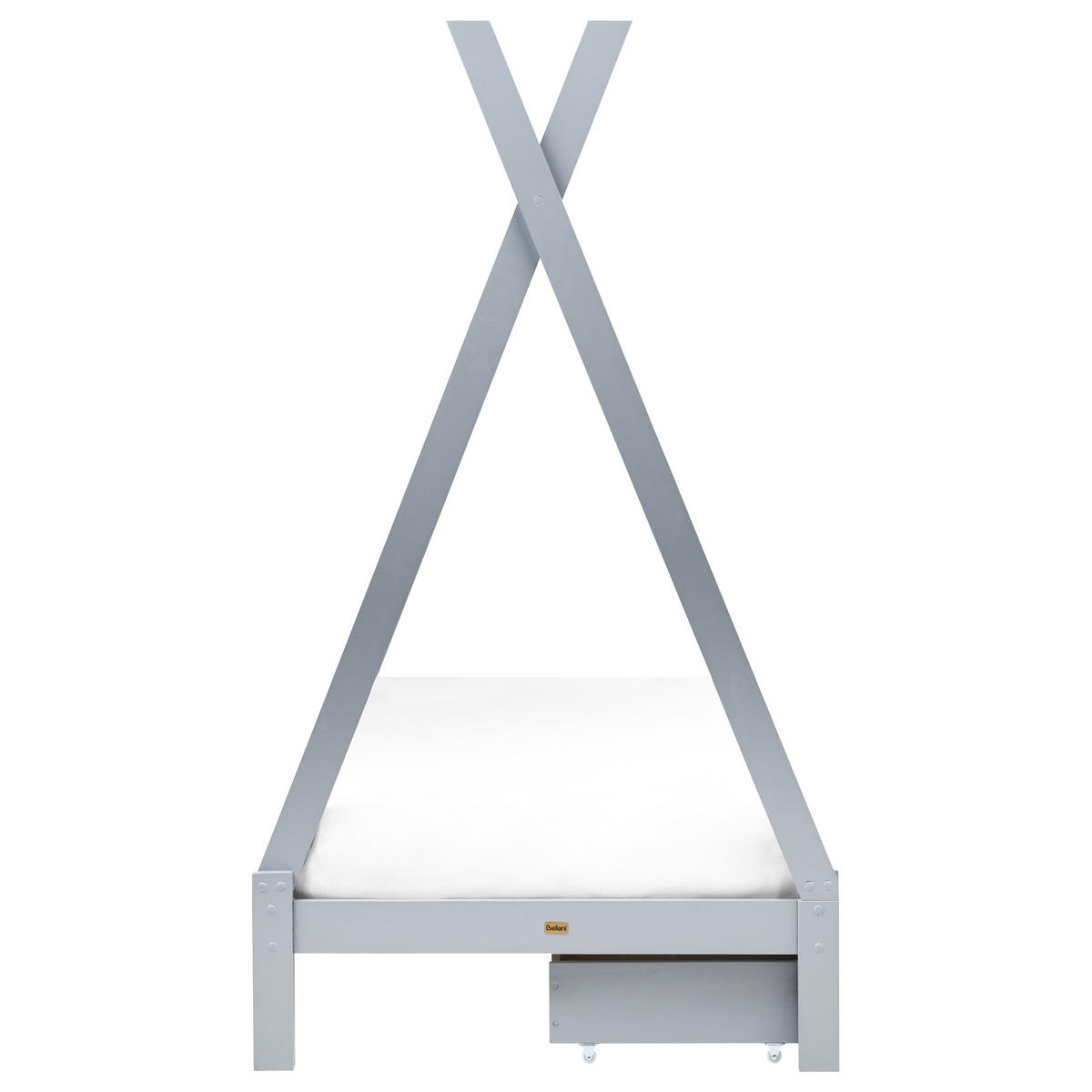 KINDERBETT 90x200 cm Grau Devay - Grau, Holz (90/200cm) - Beliani