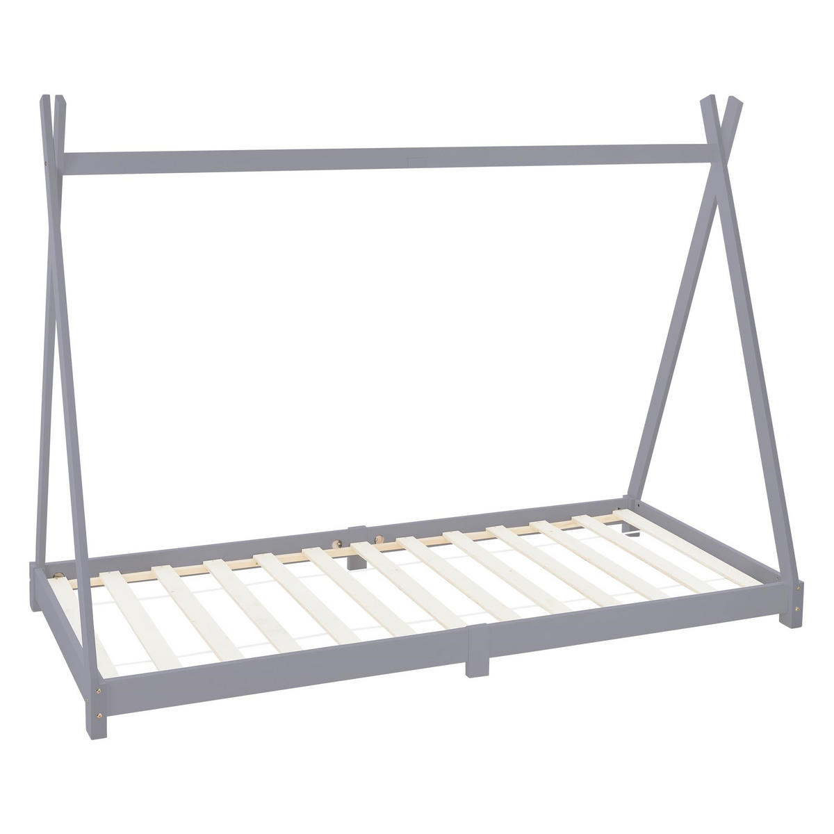KINDERBETT Tipi 90x200 cm Hellgrau - Hellgrau, Holz (90/200cm) - ML-DESIGN