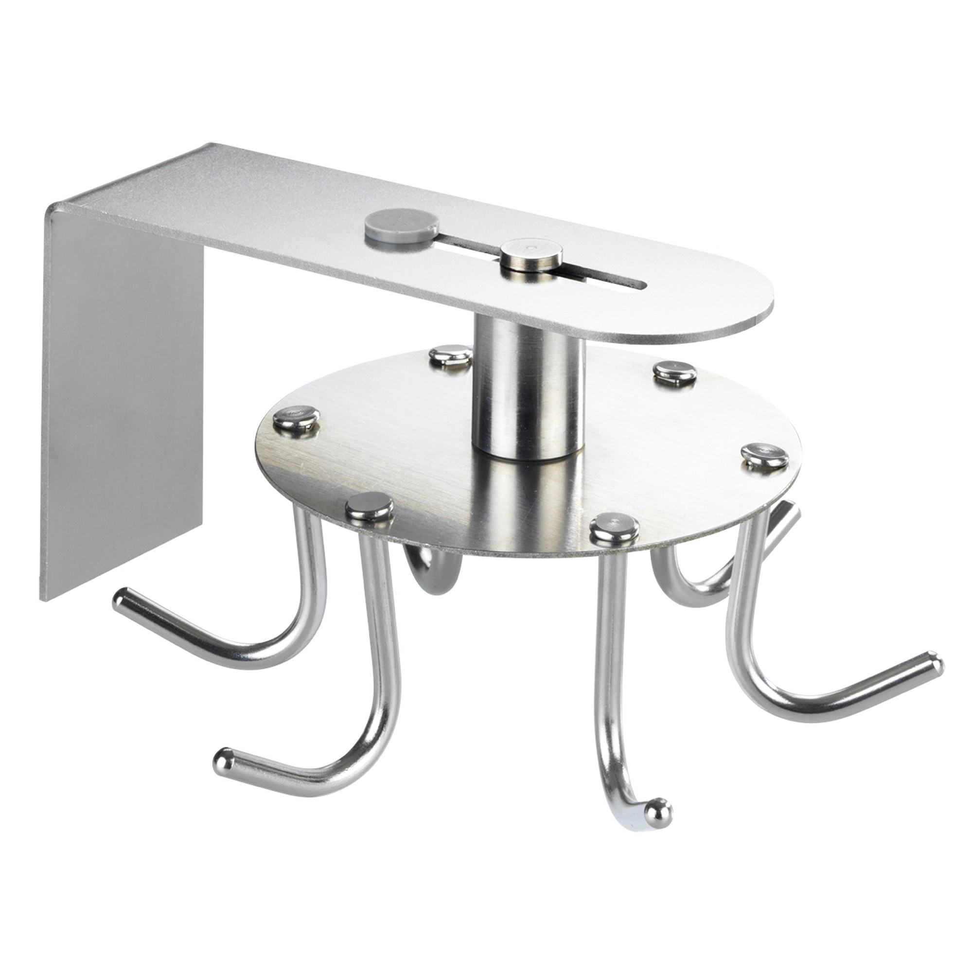 KÜCHENHAKEN Edelstahl 14,5/8,5/7 cm - Grau, Metall (8.5/7/14.5cm) - Maximex