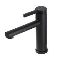 BADEZIMMERARMATUR, 19,5 x 5 cm, schwarz - Schwarz, Metall (36.7/6.5/24cm) - Vallsero