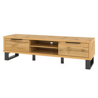 LOWBOARD HALENZA 180x50x50 cm mit 2 Türen Eiche Wotan - Eiche Wotan, Holzwerkstoff (180/50/50cm) - MASSENO
