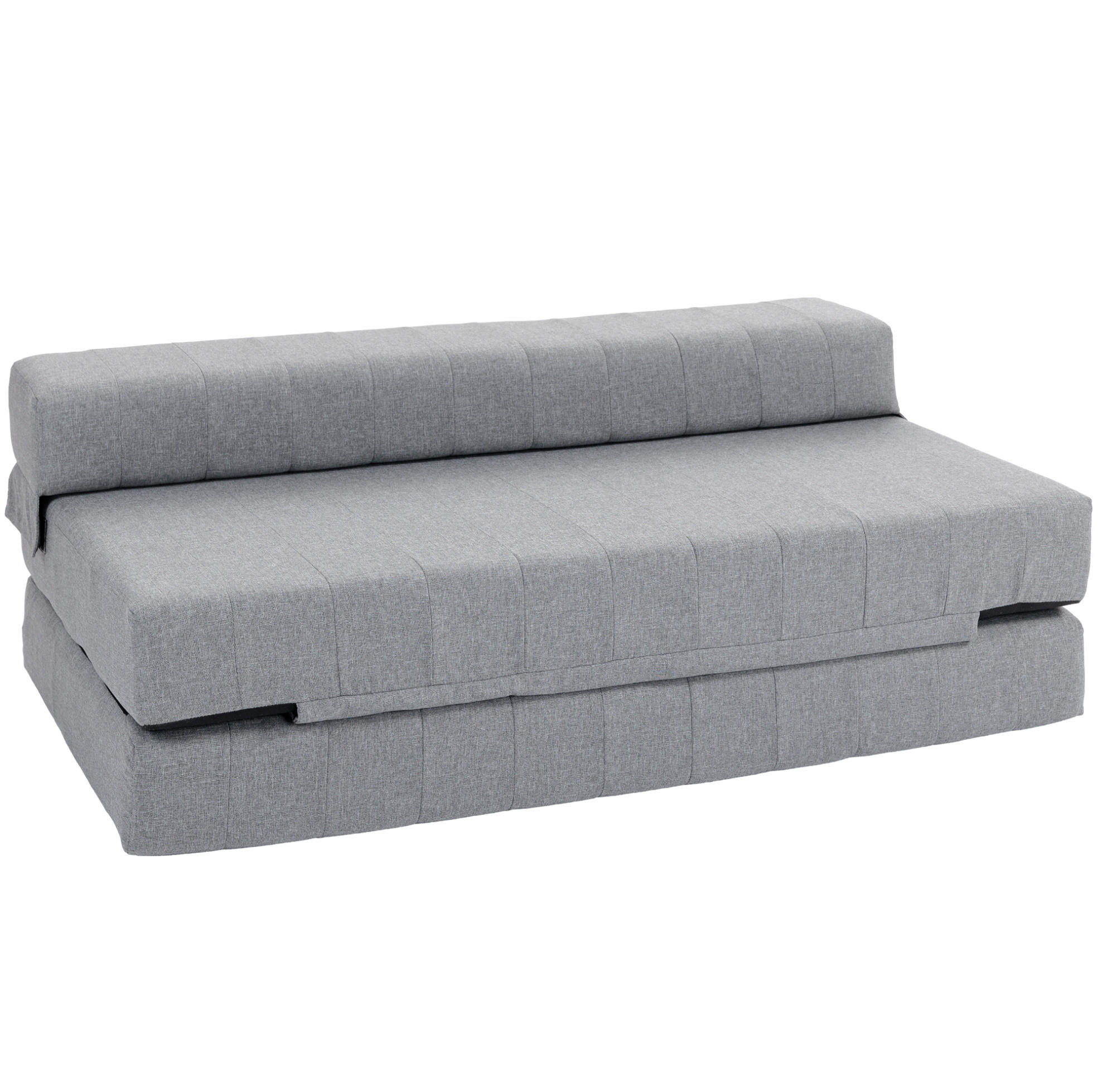 SCHLAFSOFA 138/80/50 cm in Grau – faltbar, mit abnehmbarem Bezug - Grau, Textil (80/50/138cm) - BEAOK