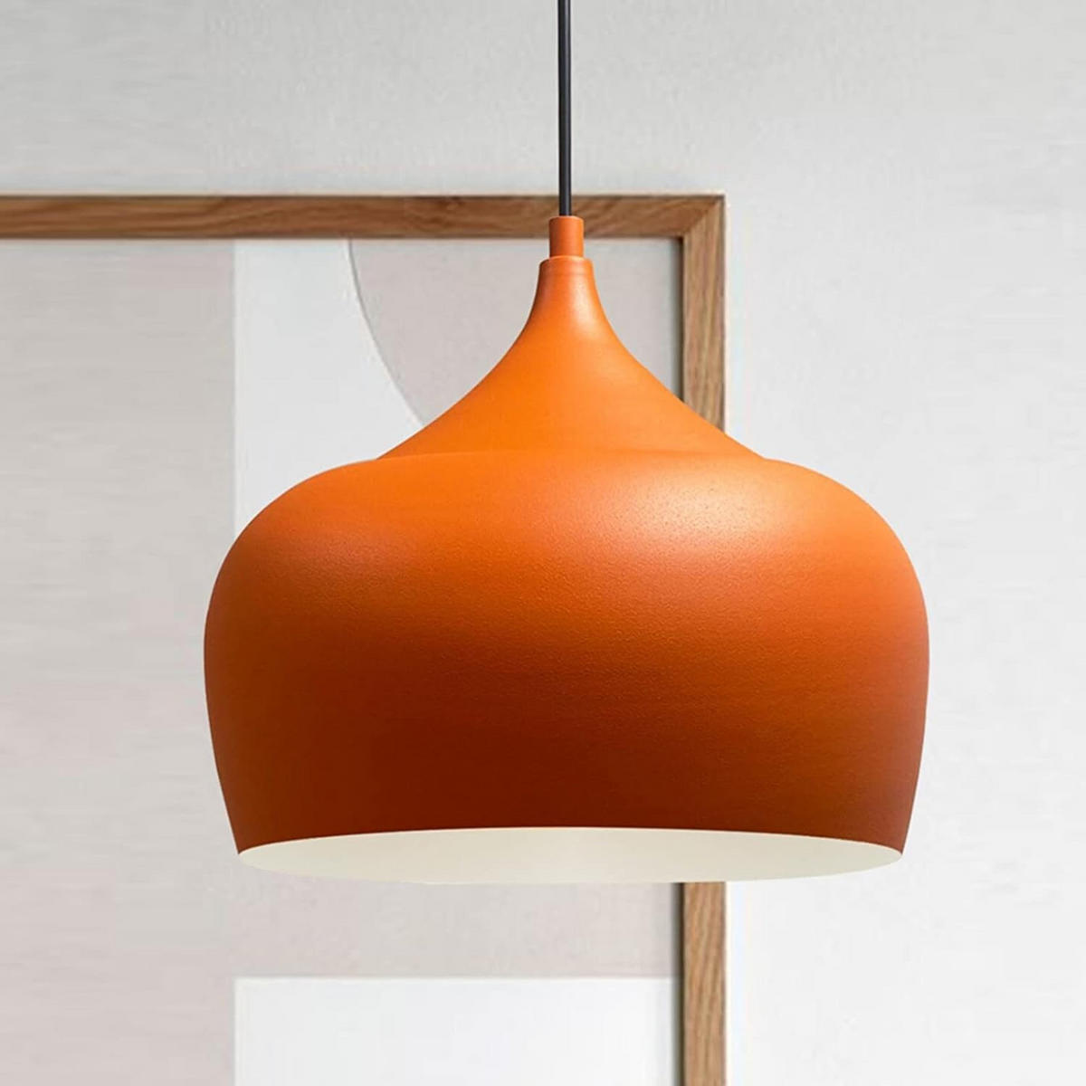 PENDELLEUCHTE Kreis 30/30 - Orange, Metall (30/30cm) - Bamyum