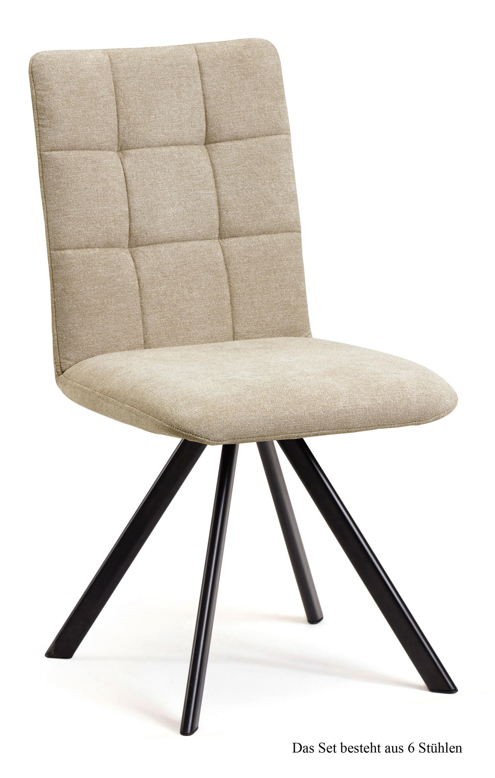 ESSZIMMERSTUHL drehbar (6er-Set) Despa 47x91x60 Schwarz/Natur - Schwarz/Naturfarben, Kunststoff (60/91/47cm) - 58aufmkessel