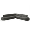 ECKSOFA Universal Palma Opera Velvet - Anthrazit, Holzwerkstoff/Textil (276/276cm) - Fun Möbel