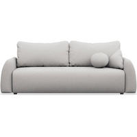 3-SITZER SOFA Nubelle Hellgrau Chenille-Bezug, wasserabweisend - Hellgrau/Schwarz, Kunststoff/Textil (244/85/93cm) - Selsey