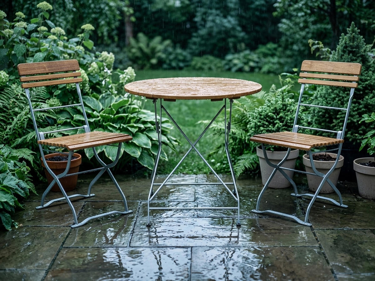 GARTEN-GARNITUR Bayern 3-teilig aus Robinienholz - Braun, Holz - TPFGarden
