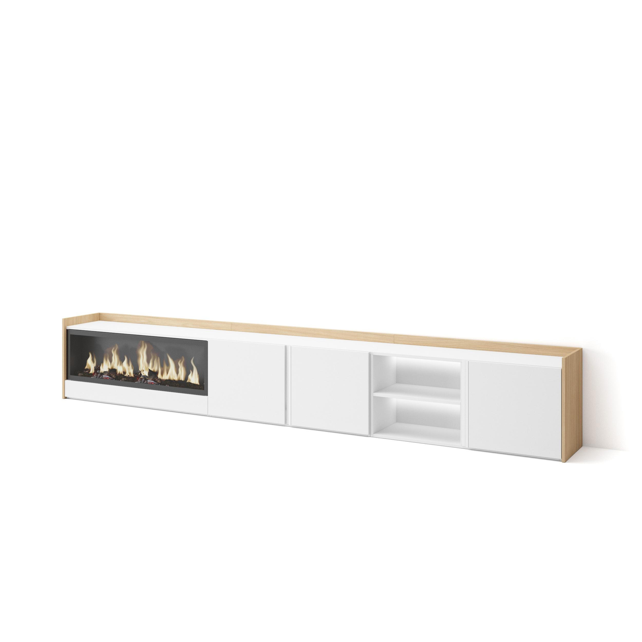 Skraut Home Lowboard, Weiß 315x50x35 cm