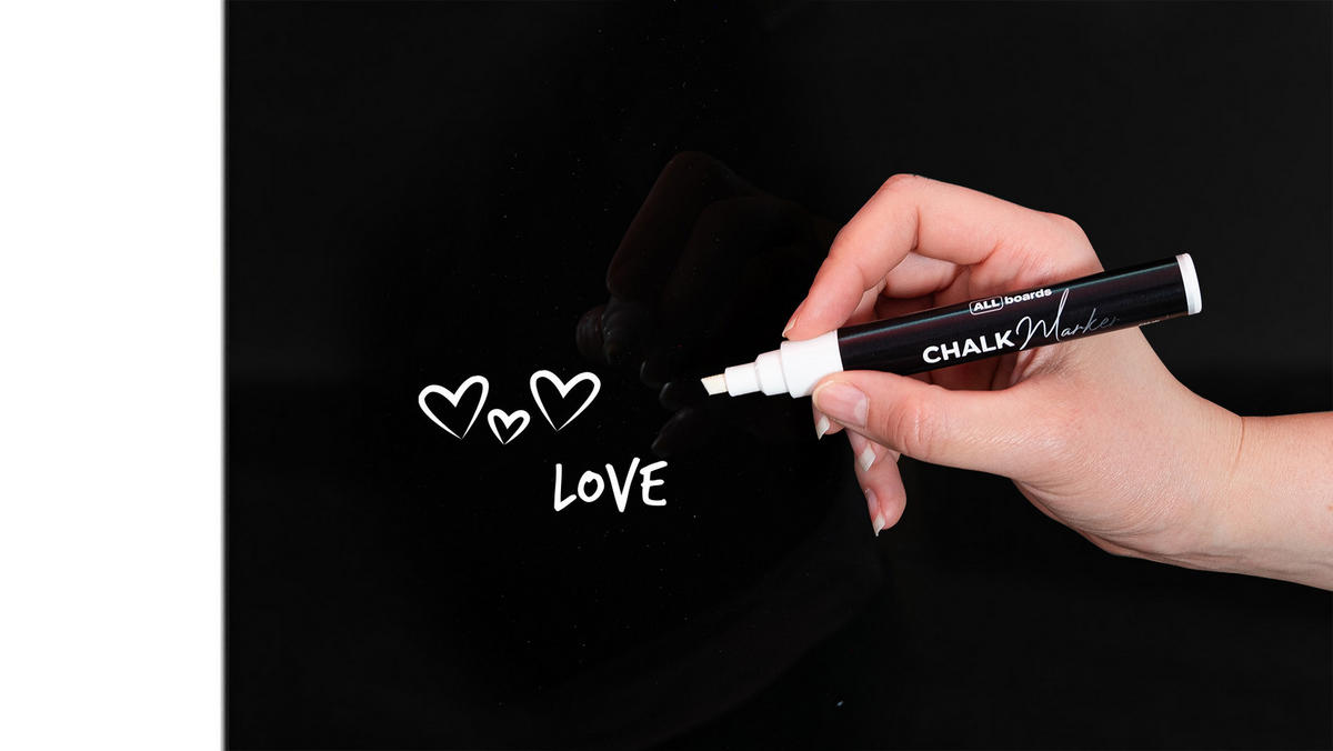 GLASBOARD Magnetisch Schwarz 100x70cm - Schwarz, Glas (100/70/0.7cm) - ALLboards