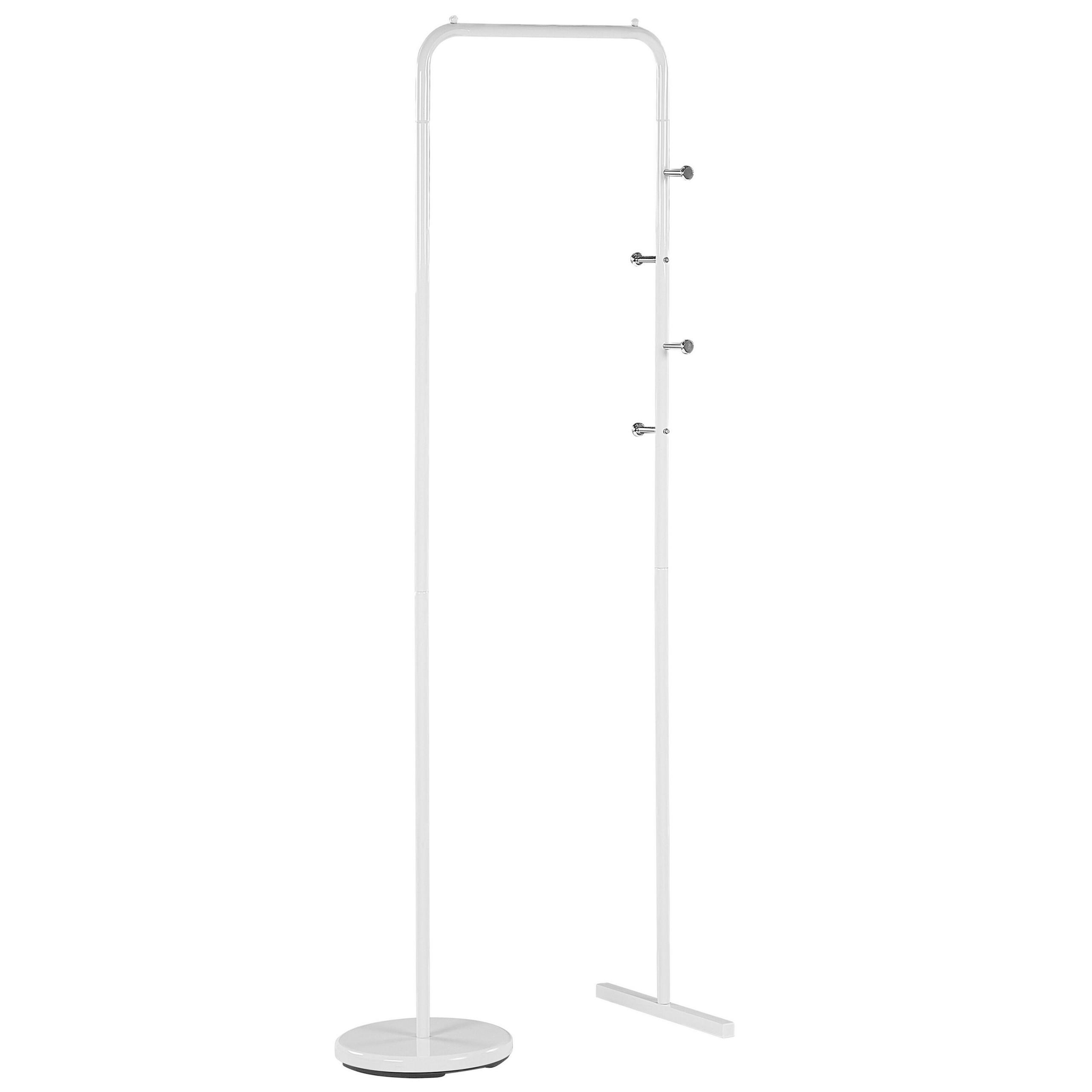 KLEIDERSTÄNDER Metall weiß 175 cm Benton - Weiß, Metall (50/175/50cm) - Beliani