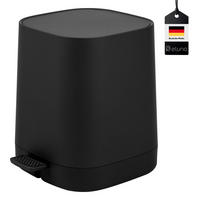 KOSMETIKEIMER VALONA, Kunststoff, schwarz - Schwarz, Kunststoff (21/25.5/24cm) - eluno