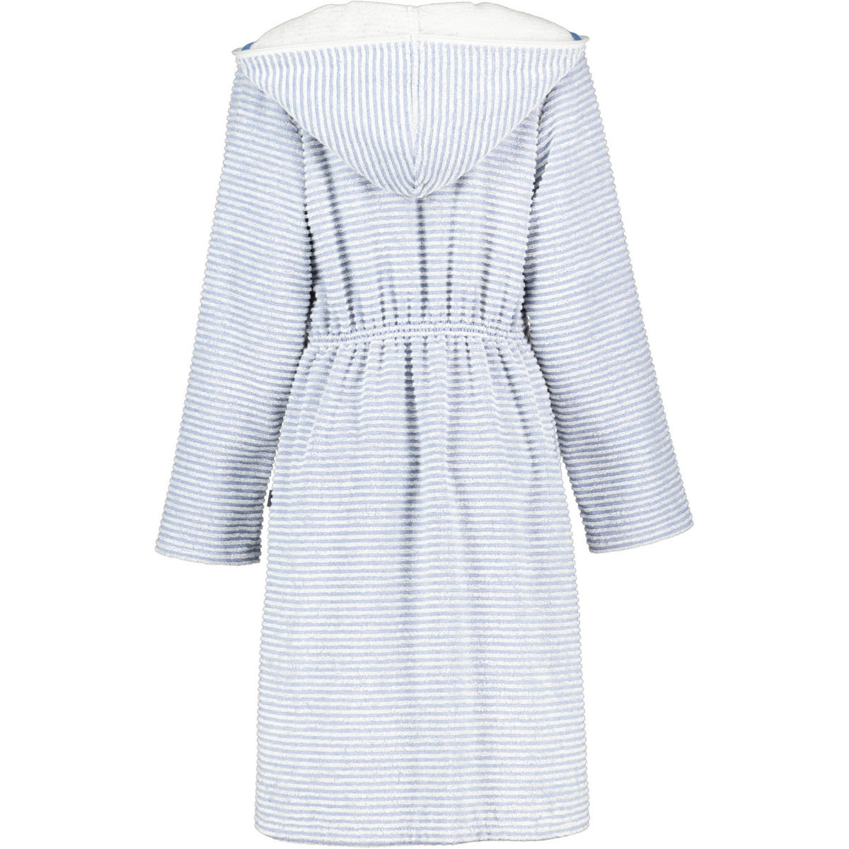 BADEMANTEL DAMEN KURZMANTEL MIT KAPUZE KURZMANTEL MIT KAPUZE 6222 CAPRI - 11 - Blau, Textil (Snull) - Cawoe