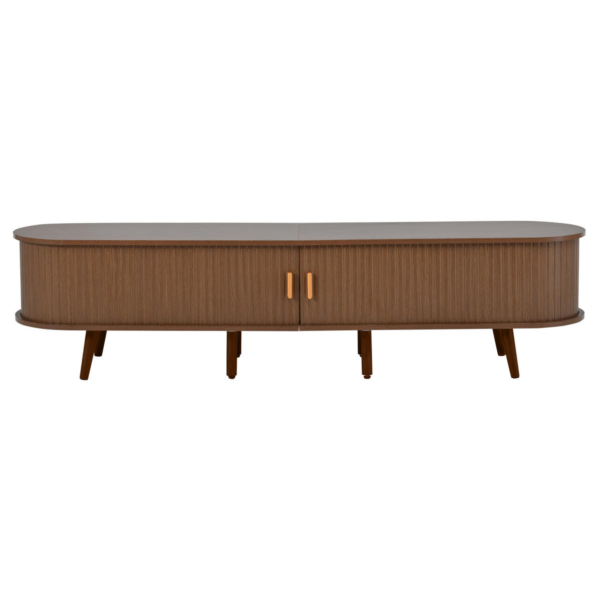 TV-LOWBOARD mit 2 Schubladen 175 x 40 x 42 cm Walnuss MDF - Braun, Holzwerkstoff (40/42/175cm) - Beauniv