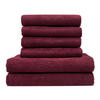 HANDTÜCHER SET, 6er-Set, 50x100 cm + 70x140 cm, 100% Baumwolle, Rot - Bordeaux, Textil (50/100cm) - Zollner