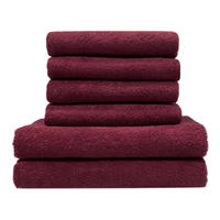 HANDTÜCHER SET, 6er-Set, 50x100 cm + 70x140 cm, 100% Baumwolle, Rot - Bordeaux, Textil (50/100cm) - Zollner