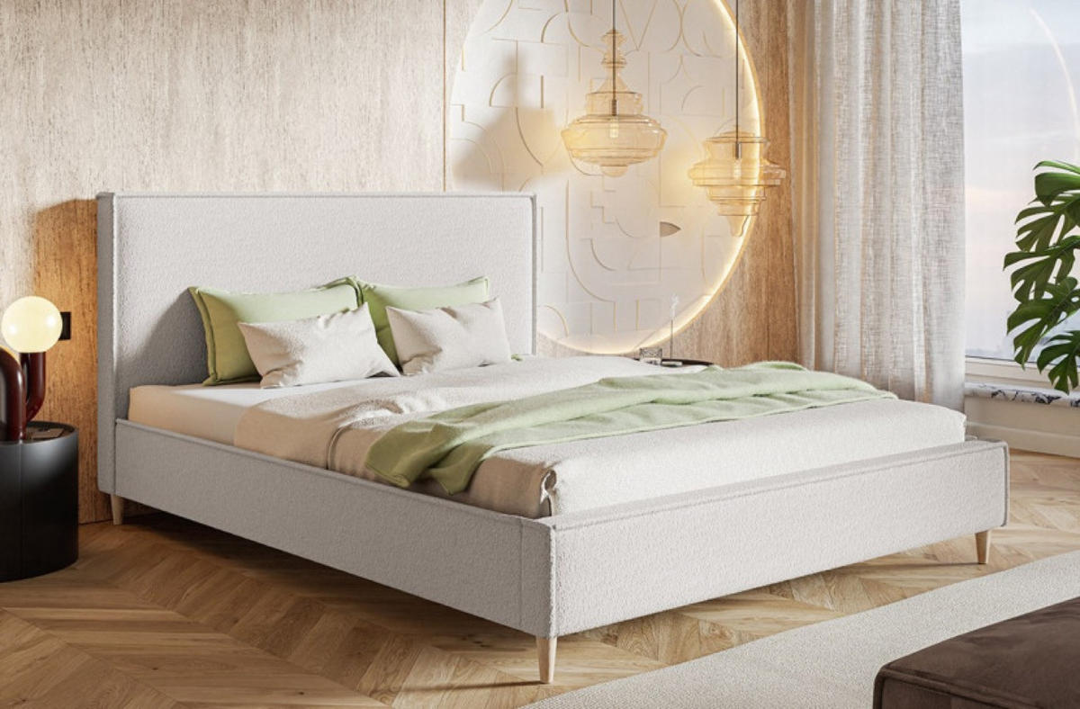 BETTGESTELL Milch Catch Me LUXO 8 Polster 180x200 cm - Ecru, Textil (180/200cm) - Sepro Meble