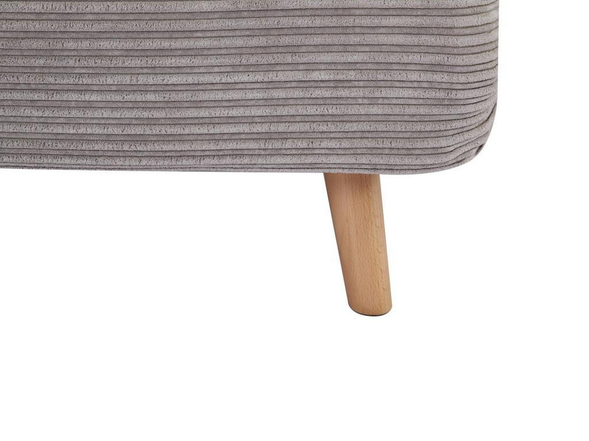 SCHLAFSOFA 2-Sitzer - Cord - Hellgrau - PALULA - Hellgrau, Textil (90/83/124cm) - Vente-Unique