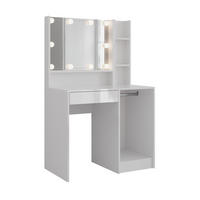 SCHMINKTISCH Sherry Weiß/Weiß Hochglanz 89.8 cm 4 Teile - Weiß Hochglanz, Holzwerkstoff (50.1cm) - Vicco