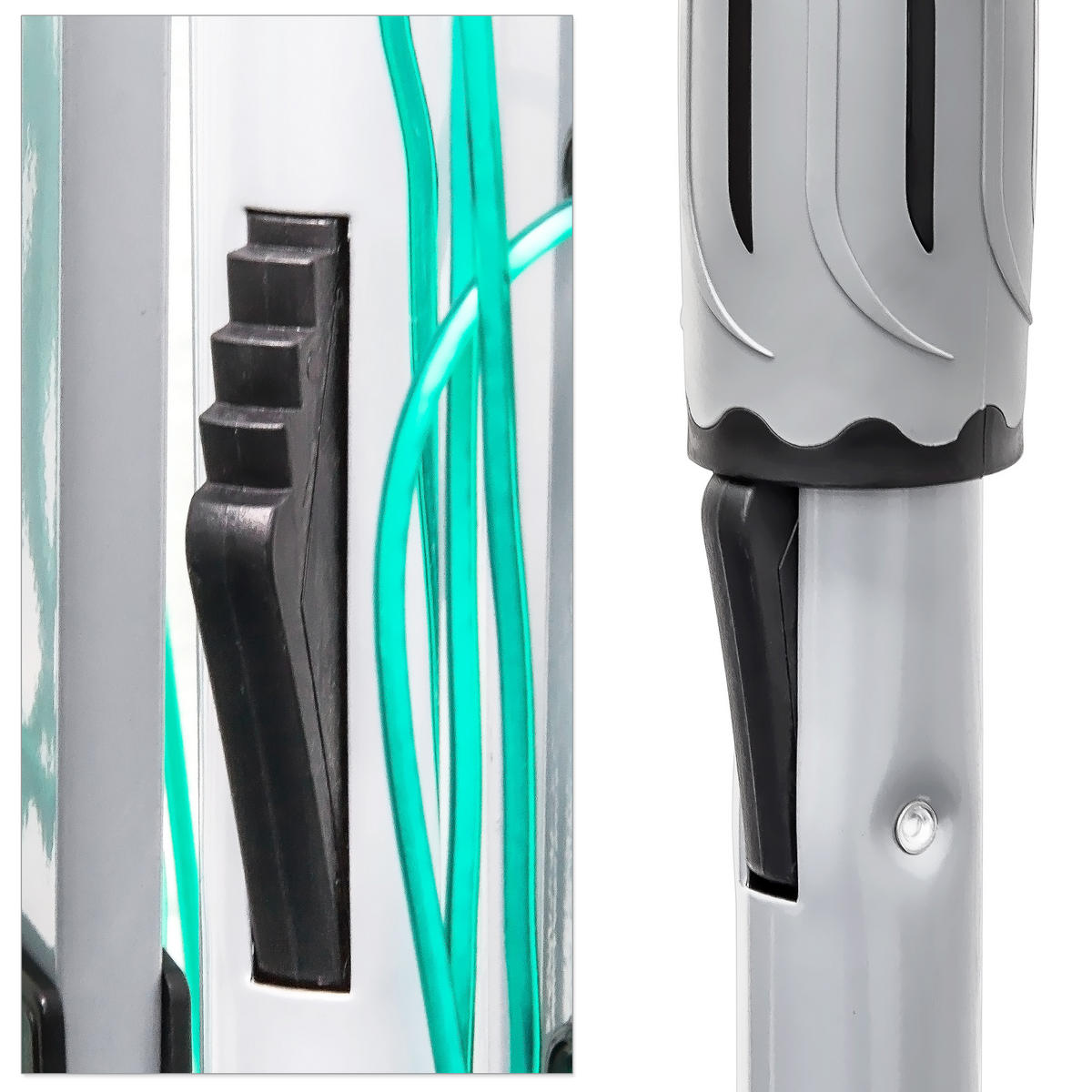 WÄSCHESPINNE - Silberfarben, Kunststoff/Metall (242/184/242cm) - Relaxdays