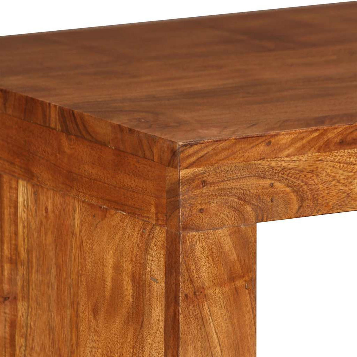 KONSOLENTISCH Massivholz Mit Honigfarbener Politur 110/40/76 Cm - Braun, Holz (110/40/76cm) - vidaXL